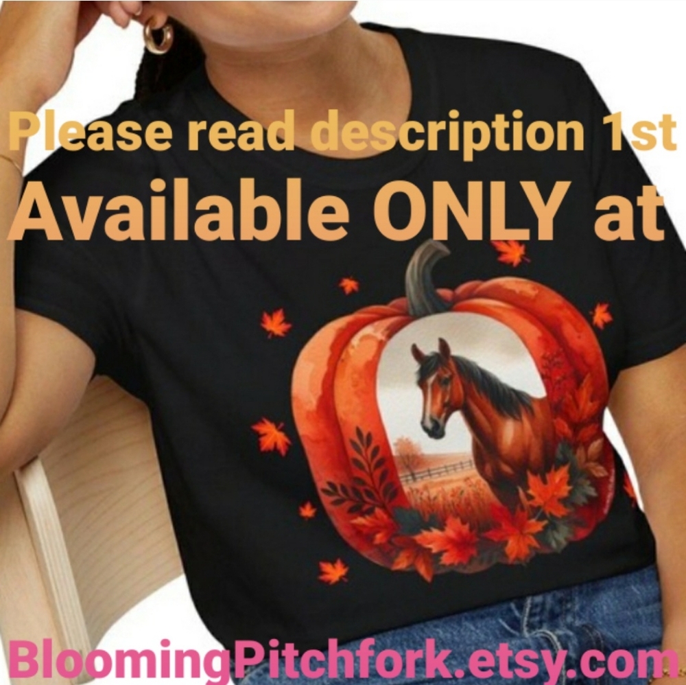 Pumpkin Horse Tee Autumn Horse Shirt Western Fall Season Tee Horse t-shirt